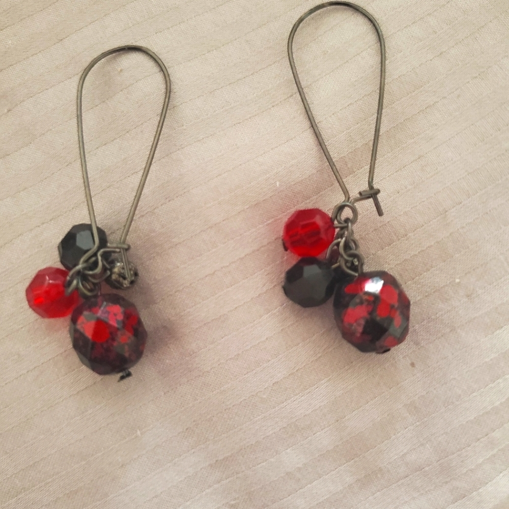 Black & Red Earrings